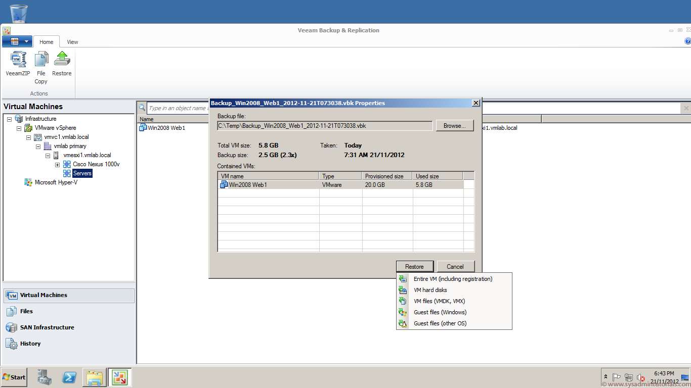 Veeam Backup and Replication Free Edition